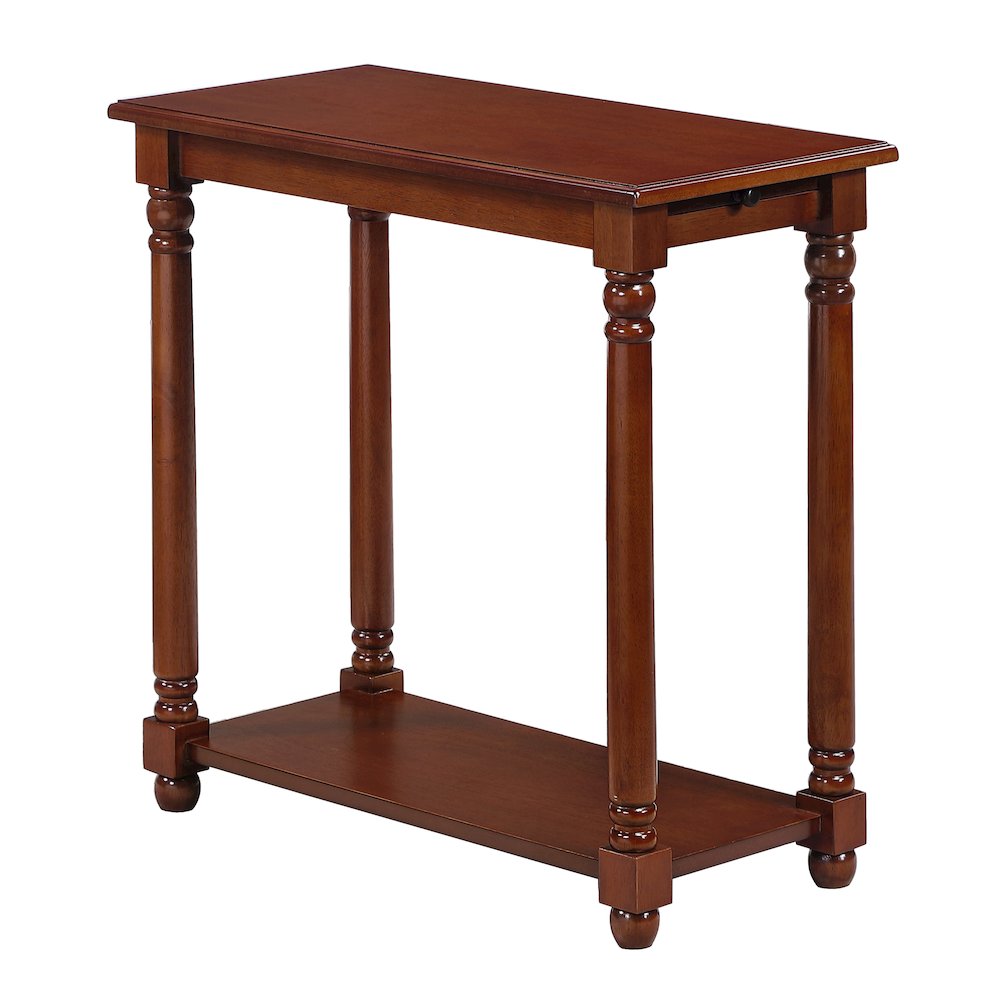 French Country Regent Chairside End Table with Pull-Out Shelf. Picture 1