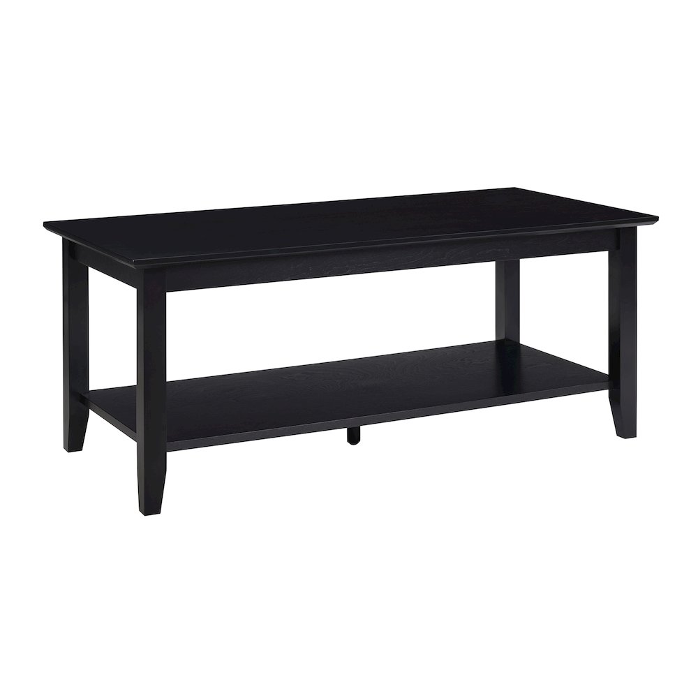 American Heritage Rectangle Coffee Table with Shelf. Picture 1