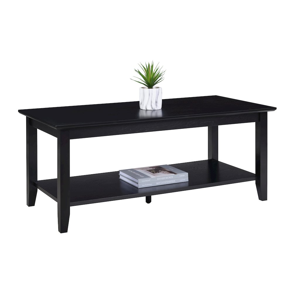 American Heritage Rectangle Coffee Table with Shelf. Picture 3