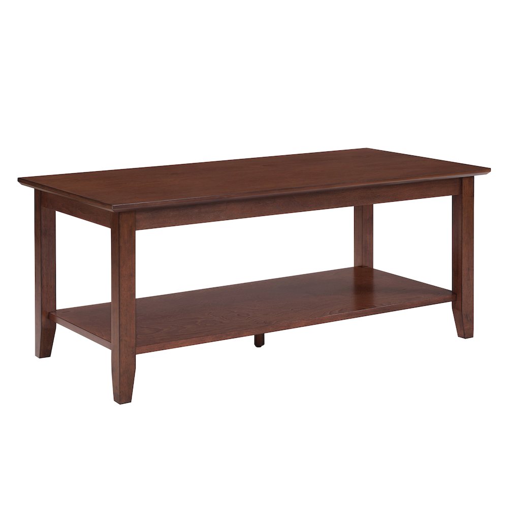 American Heritage Rectangle Coffee Table with Shelf. Picture 1