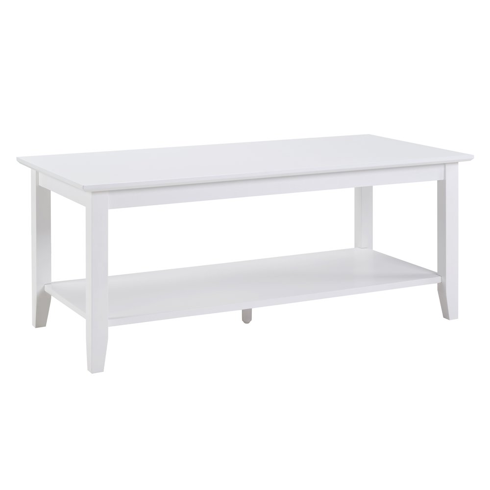 American Heritage Rectangle Coffee Table with Shelf. Picture 1
