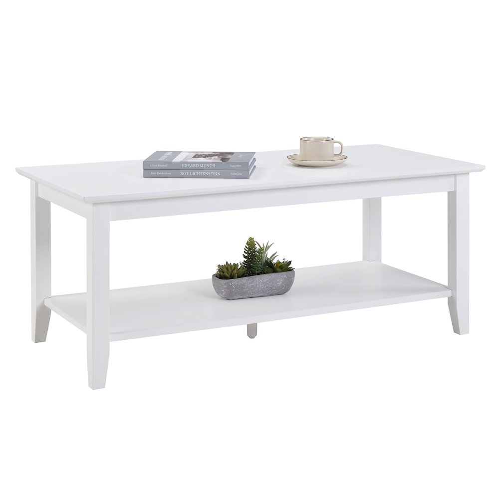 American Heritage Rectangle Coffee Table with Shelf. Picture 3