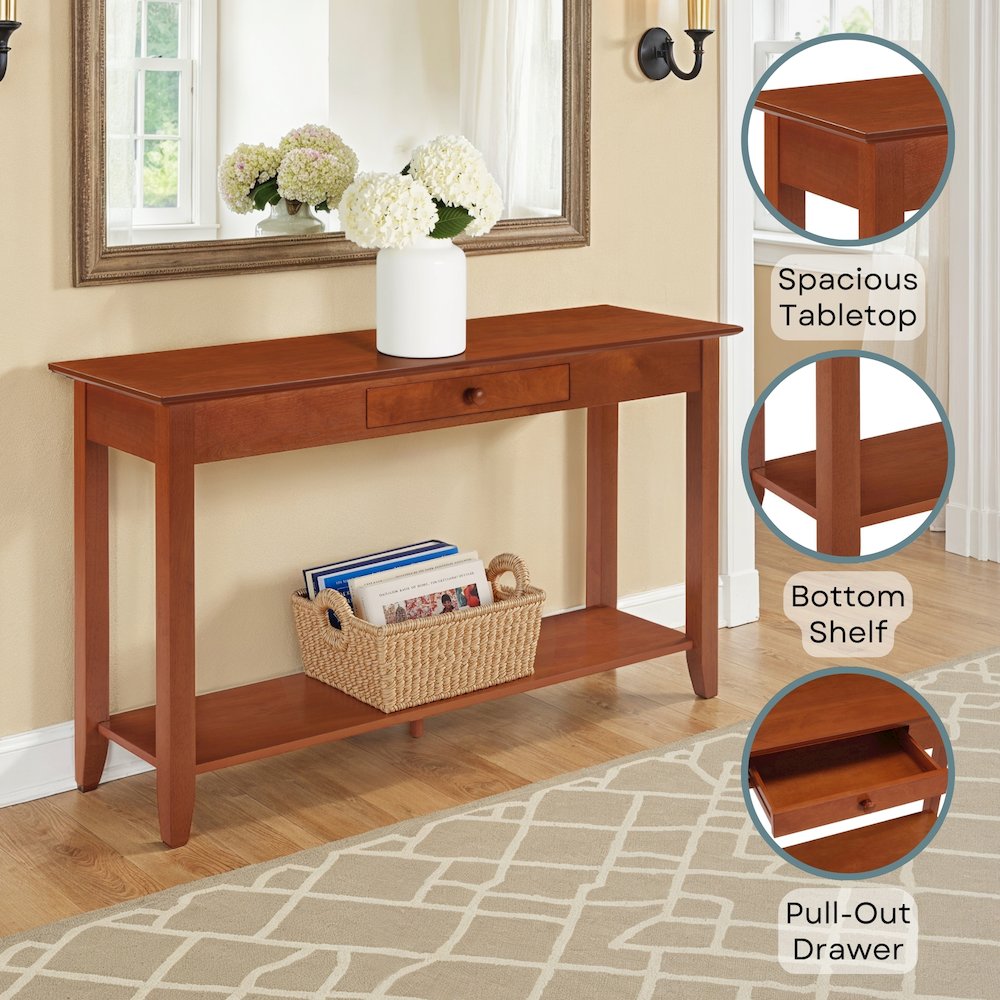 American Heritage Console Table with Drawer. Picture 4