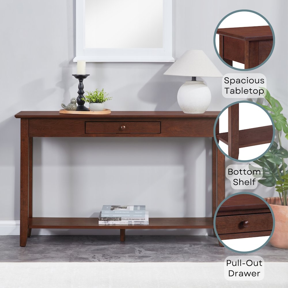 American Heritage Console Table with Drawer. Picture 4