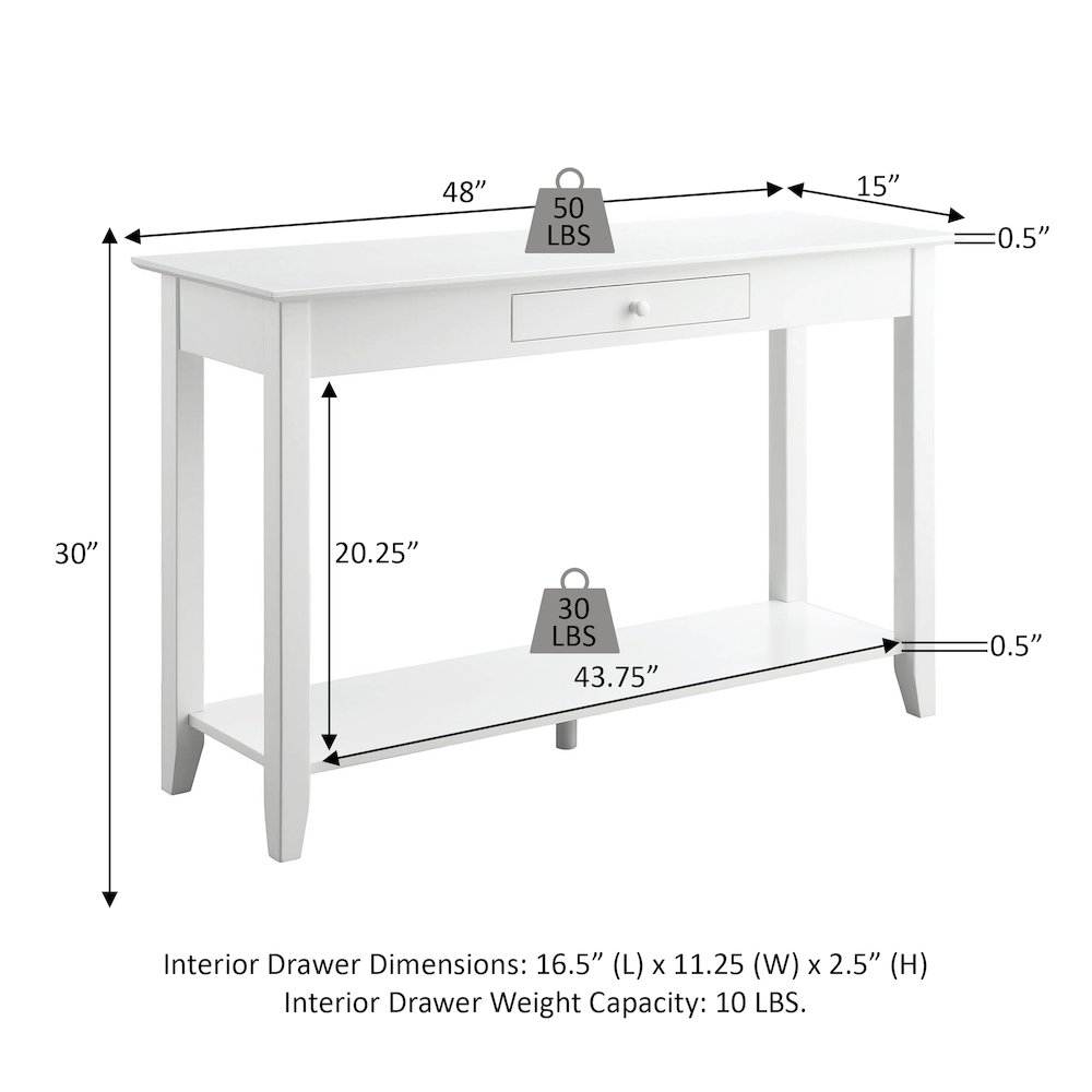 American Heritage Console Table with Drawer. Picture 5