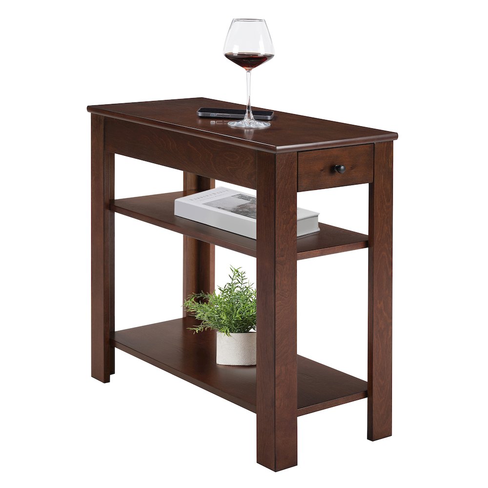 Designs2Go 1 Drawer Baja Chairside End Table with Shelves. Picture 3