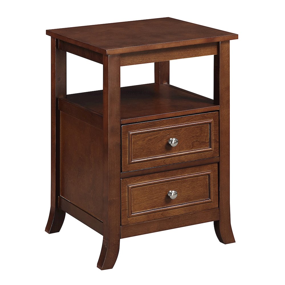 Melbourne 2 Drawer End Table with Shelf. Picture 1