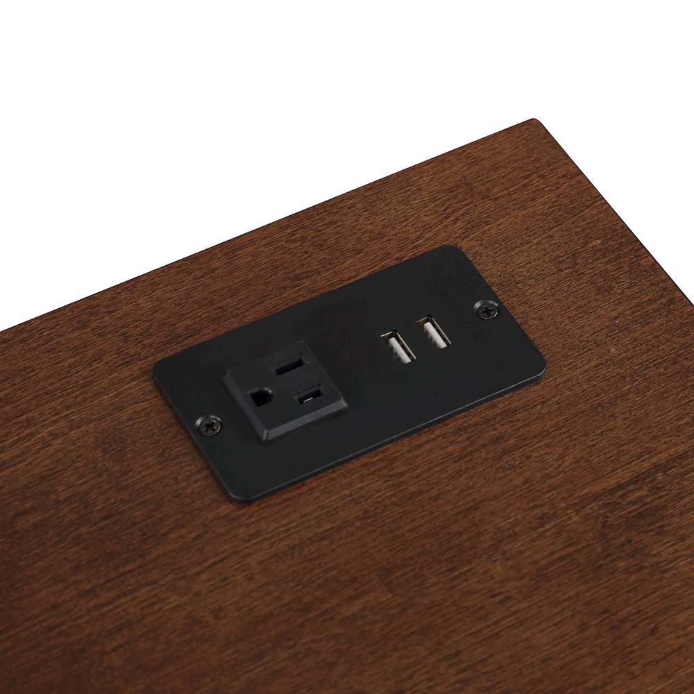 Melbourne 2 Drawer End Table with Charging Station and Shelf. Picture 6