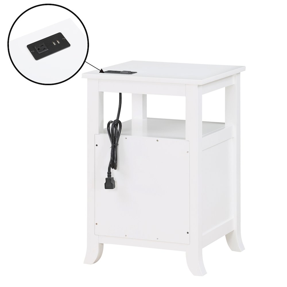Melbourne 2 Drawer End Table with Charging Station and Shelf. Picture 5