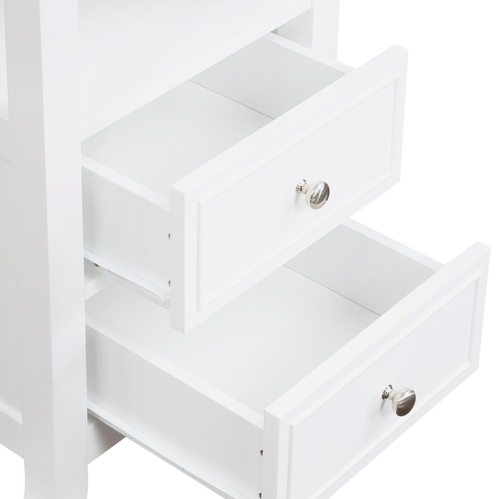 Melbourne 2 Drawer End Table with Charging Station and Shelf. Picture 7