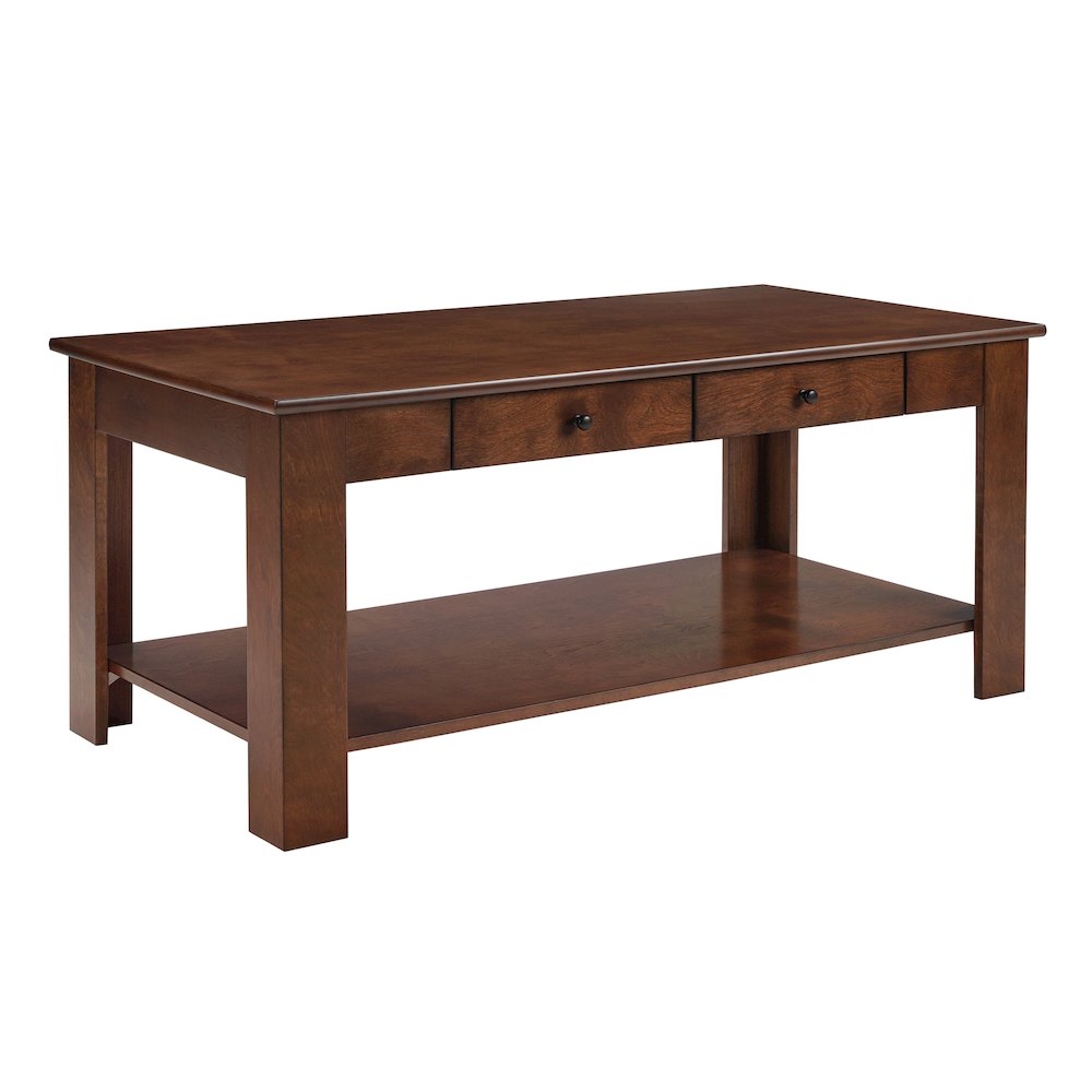 Designs2Go 2 Drawer Baja Coffee Table with Shelf. Picture 1