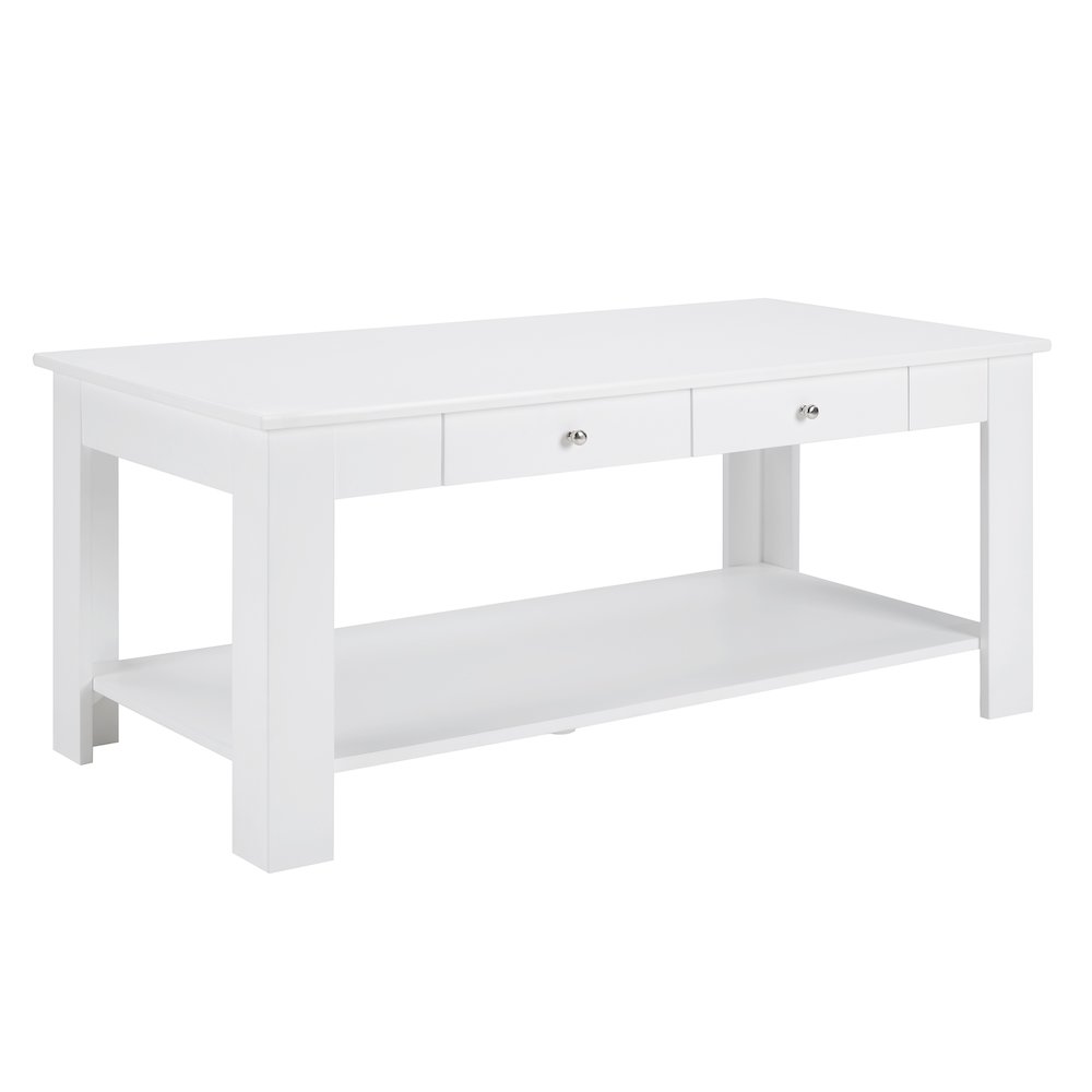Designs2Go 2 Drawer Baja Coffee Table with Shelf. Picture 1