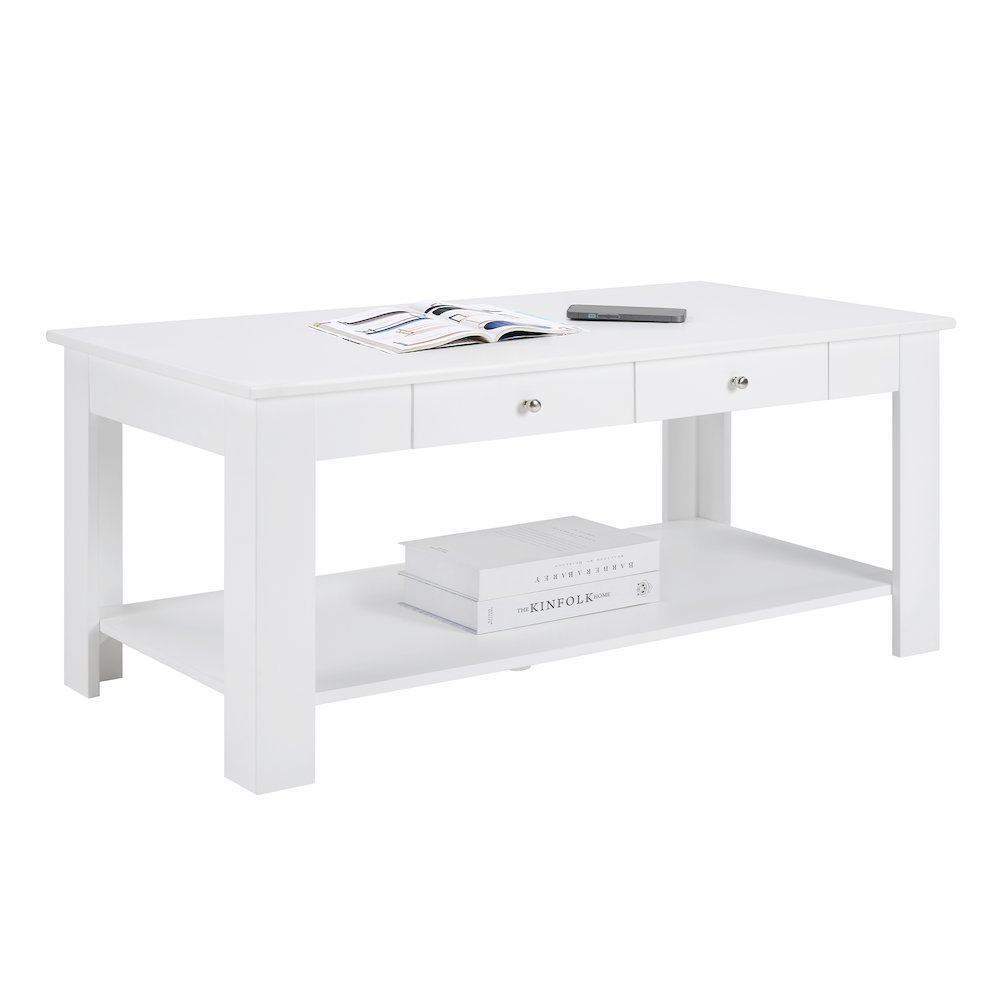 Designs2Go 2 Drawer Baja Coffee Table with Shelf. Picture 3