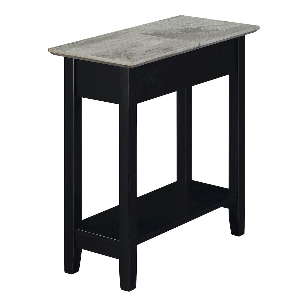 American Heritage Flip Top End Table with Shelf. Picture 1