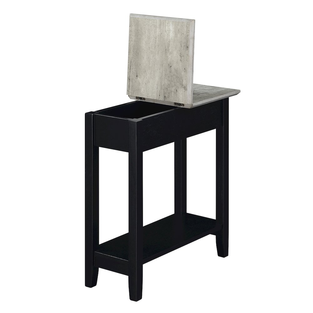 American Heritage Flip Top End Table with Shelf. Picture 8