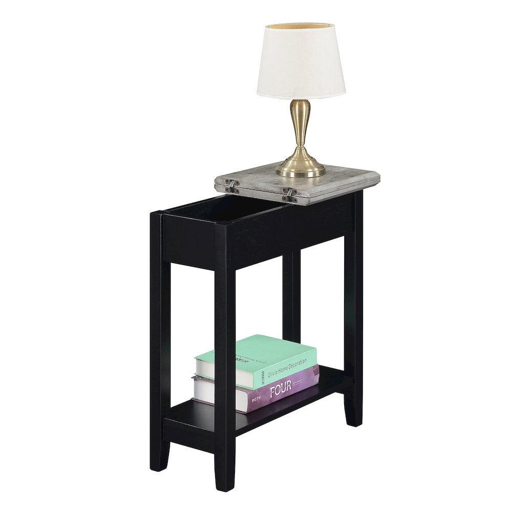 American Heritage Flip Top End Table with Shelf. Picture 3