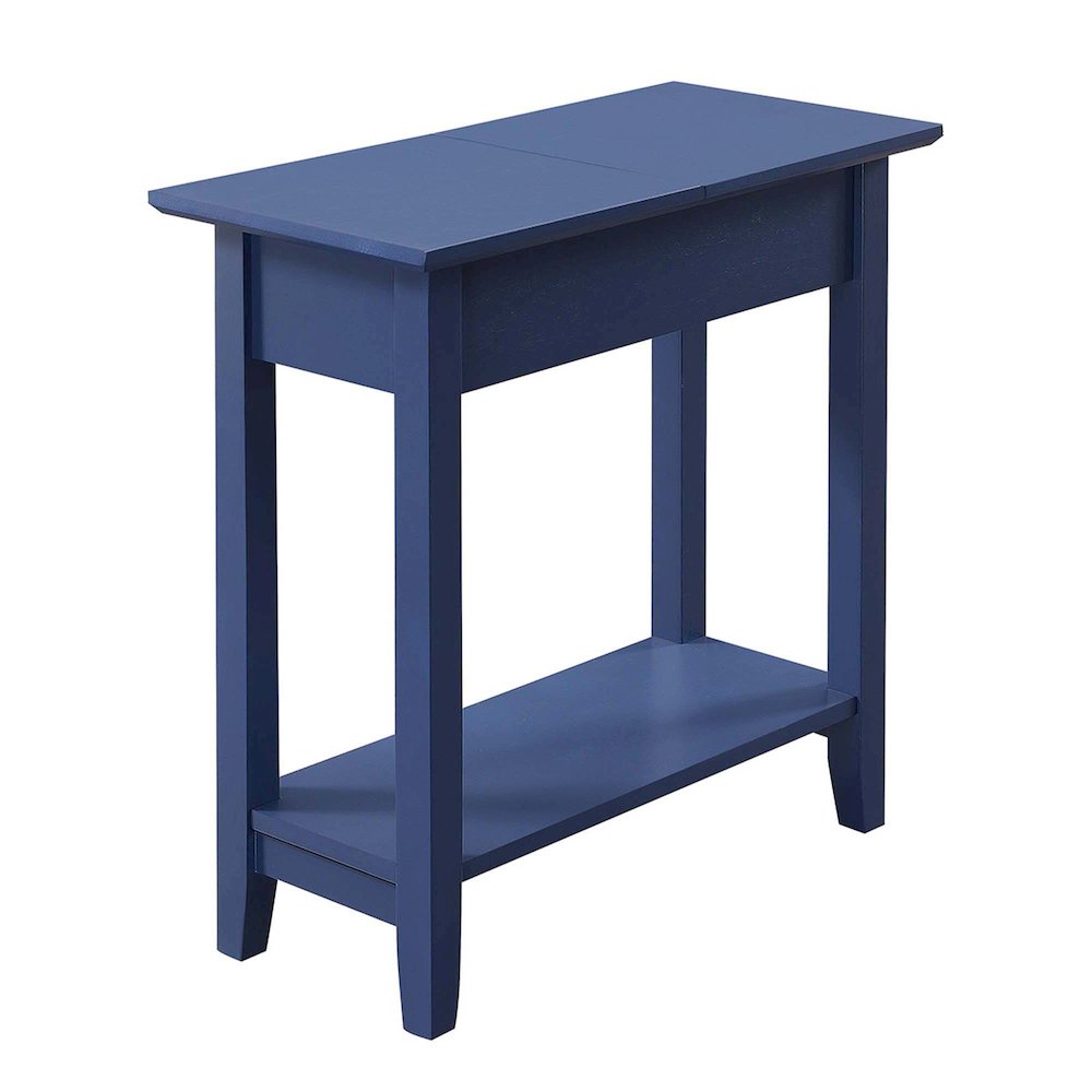 American Heritage Flip Top End Table with Shelf. Picture 1