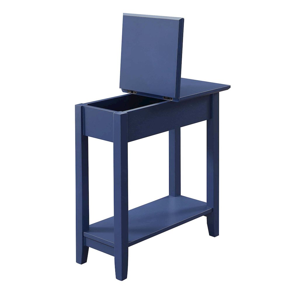 American Heritage Flip Top End Table with Shelf. Picture 4