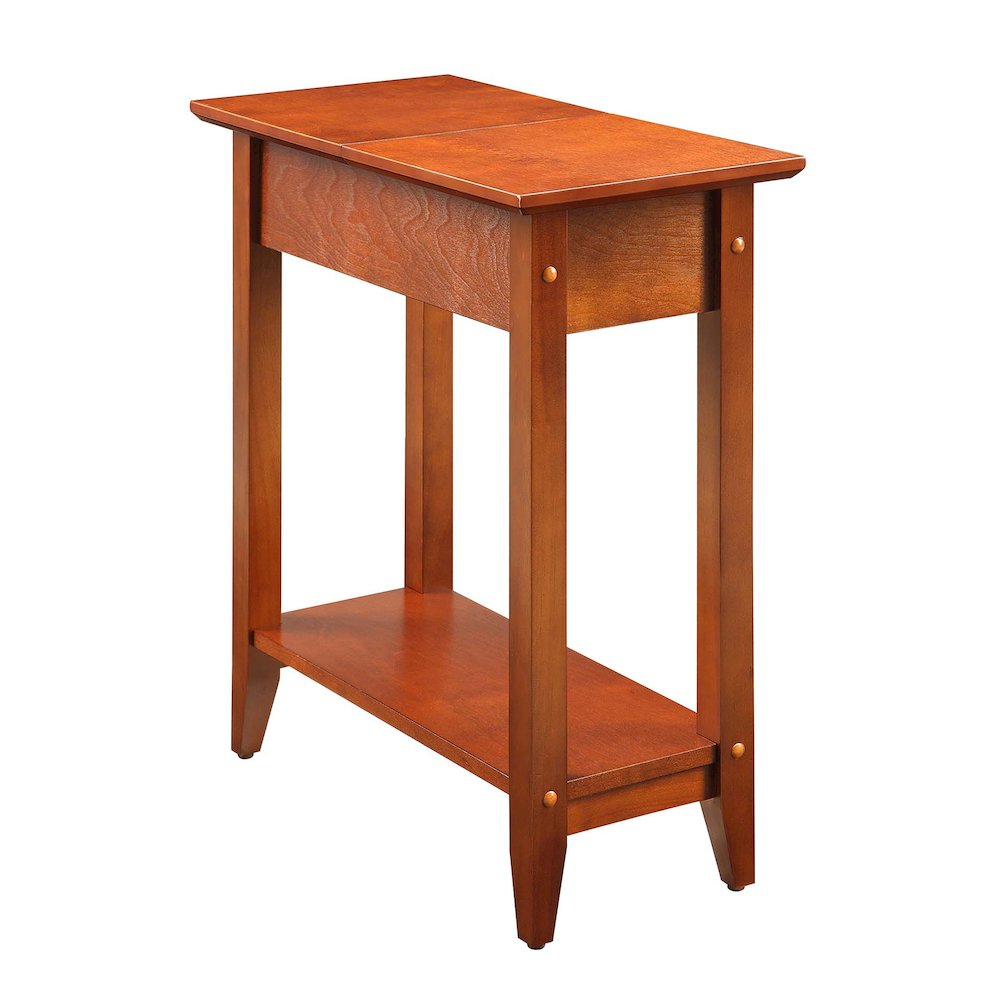 American Heritage Flip Top End Table with Shelf. Picture 6
