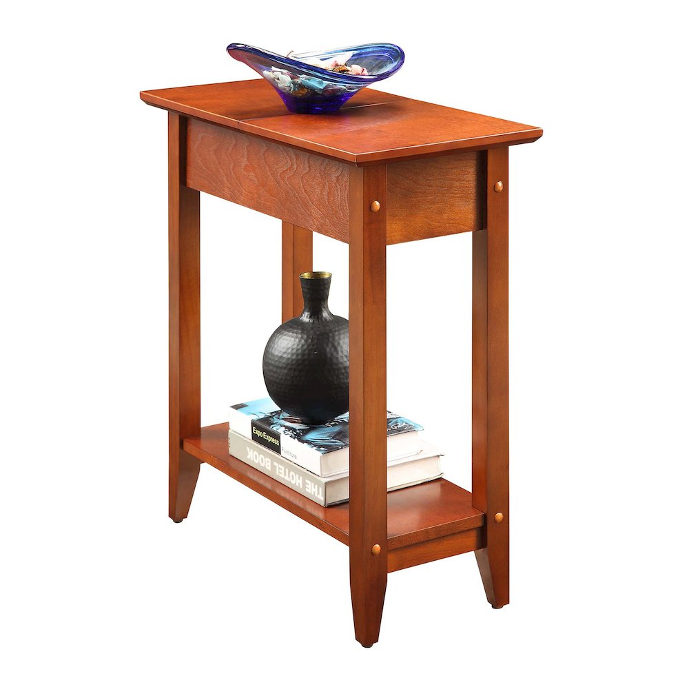 American Heritage Flip Top End Table with Shelf. Picture 5