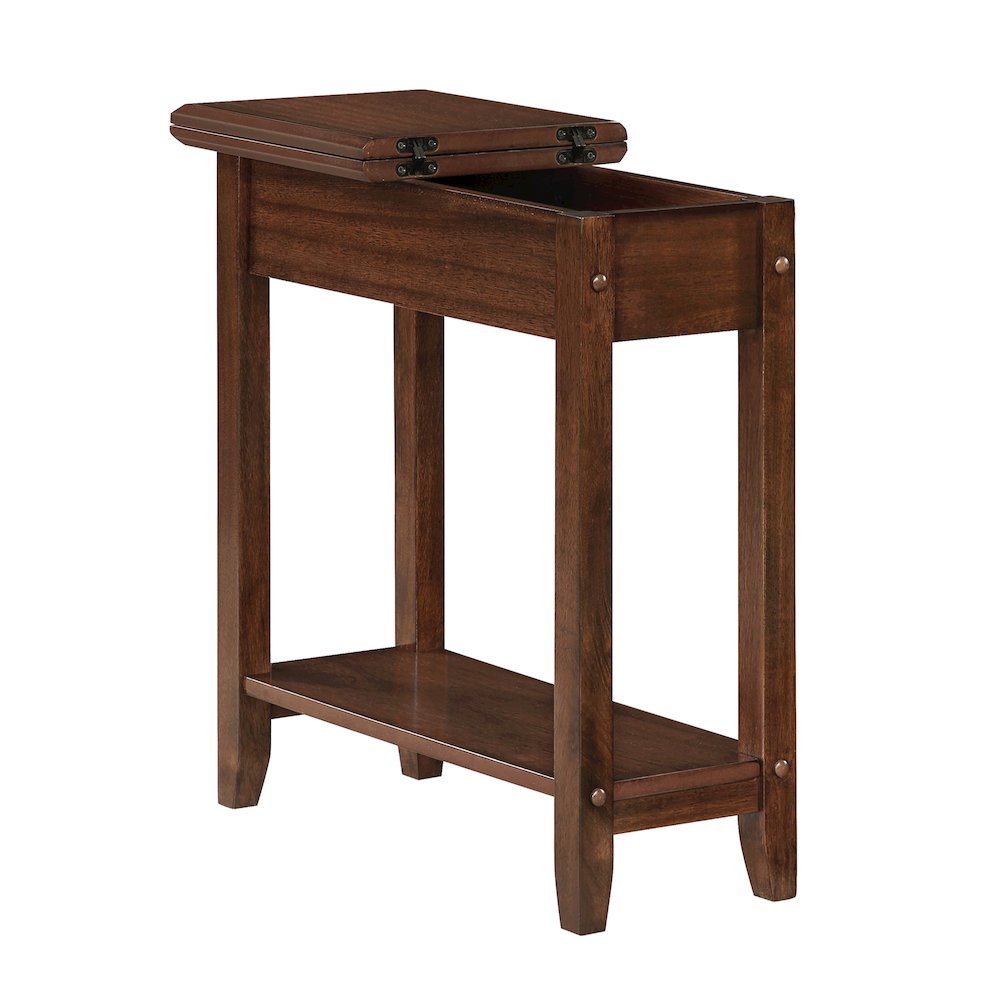 American Heritage Flip Top End Table with Shelf. Picture 8