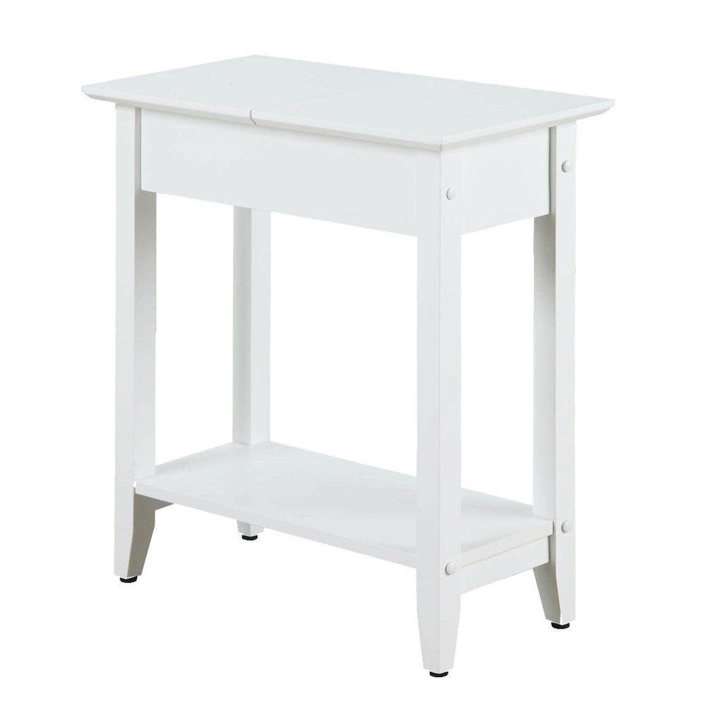 American Heritage Flip Top End Table with Shelf. Picture 1