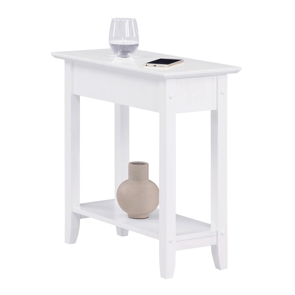 American Heritage Flip Top End Table with Shelf. Picture 2