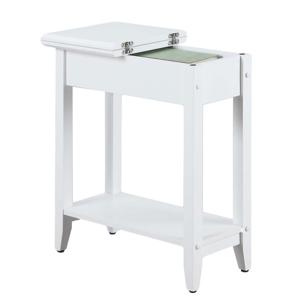 American Heritage Flip Top End Table with Shelf. Picture 8