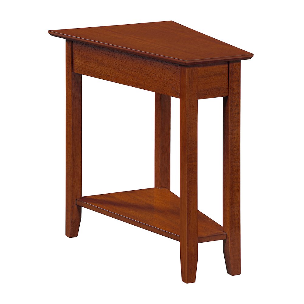 American Heritage Wedge End Table with Shelf. Picture 1