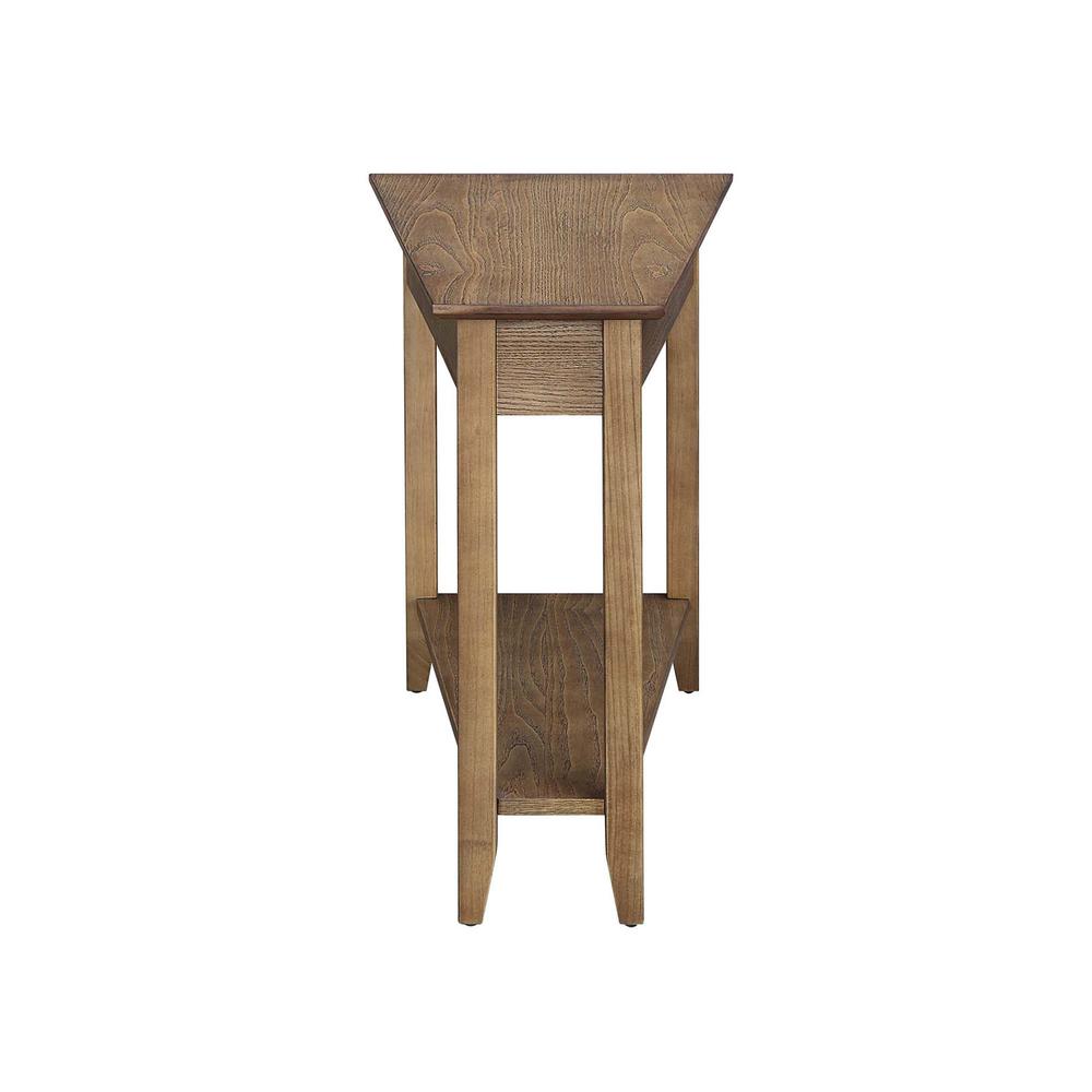 Brown Wedge End Table with Sturdy MDF Construction, Stylish and Practical Design. Picture 3