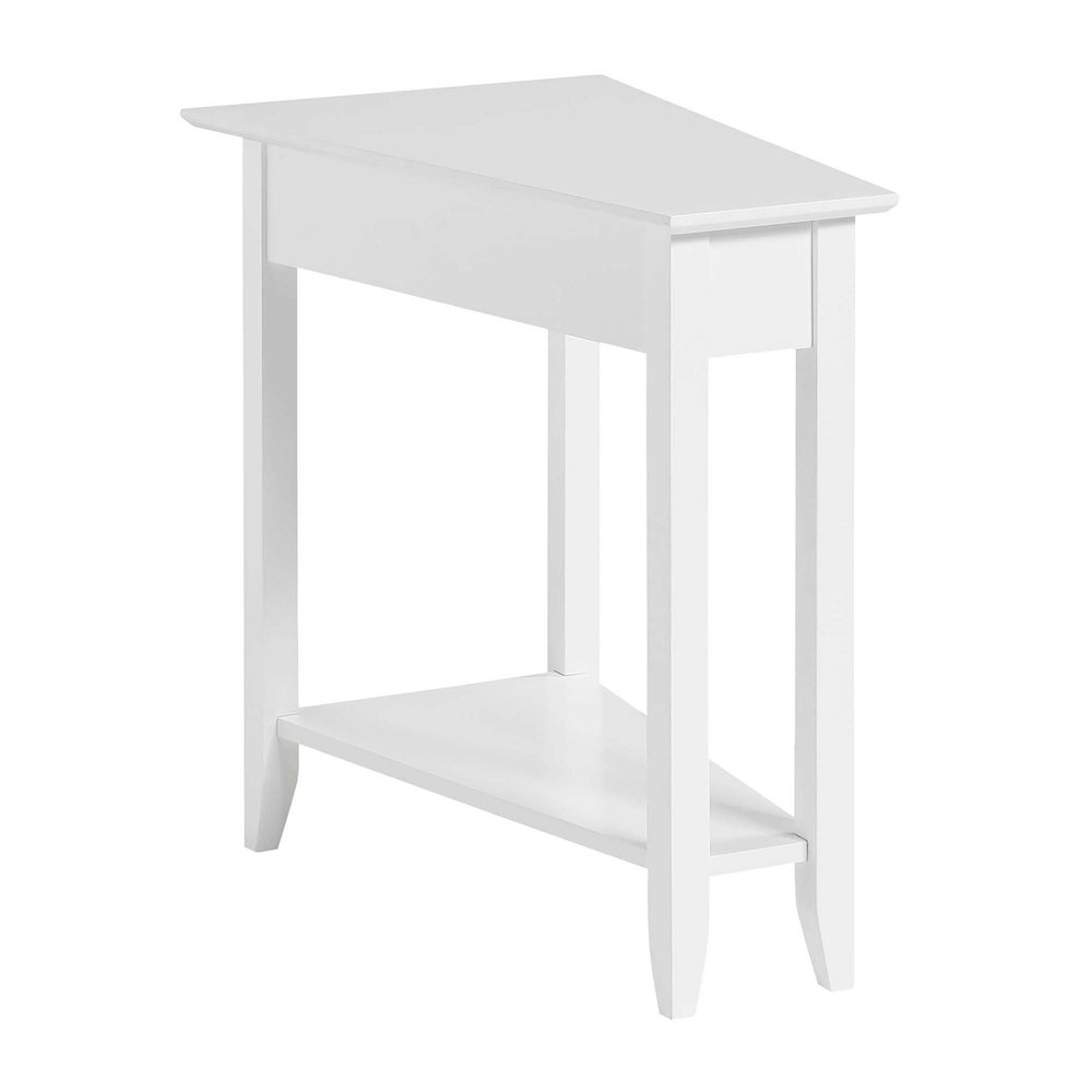 American Heritage Wedge End Table with Shelf. Picture 1