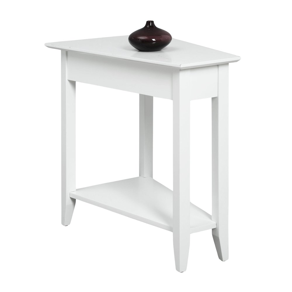 American Heritage Wedge End Table with Shelf. Picture 2