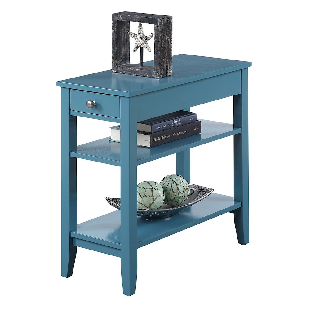 American Heritage 1 Drawer Chairside End Table with Shelves. Picture 3