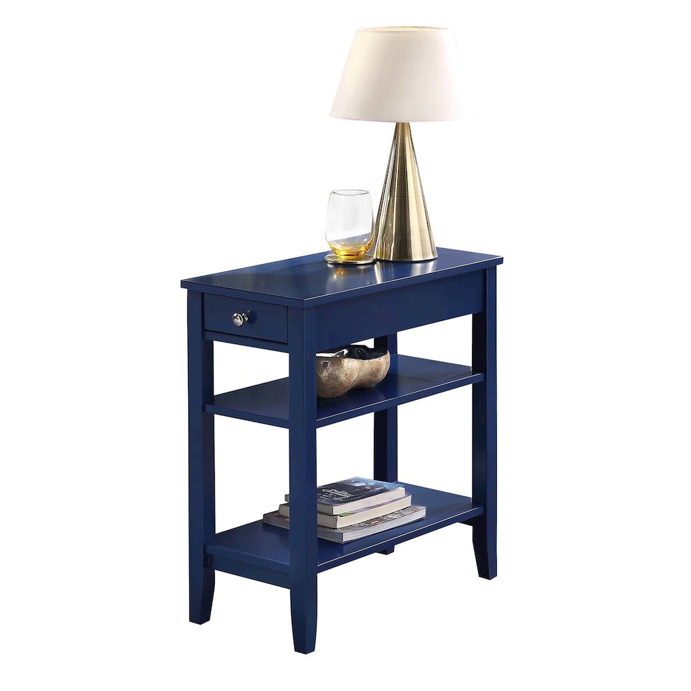 American Heritage 1 Drawer Chairside End Table with Shelves. Picture 3