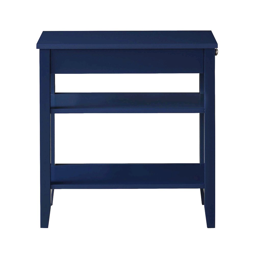 American Heritage 1 Drawer Chairside End Table with Shelves. Picture 6