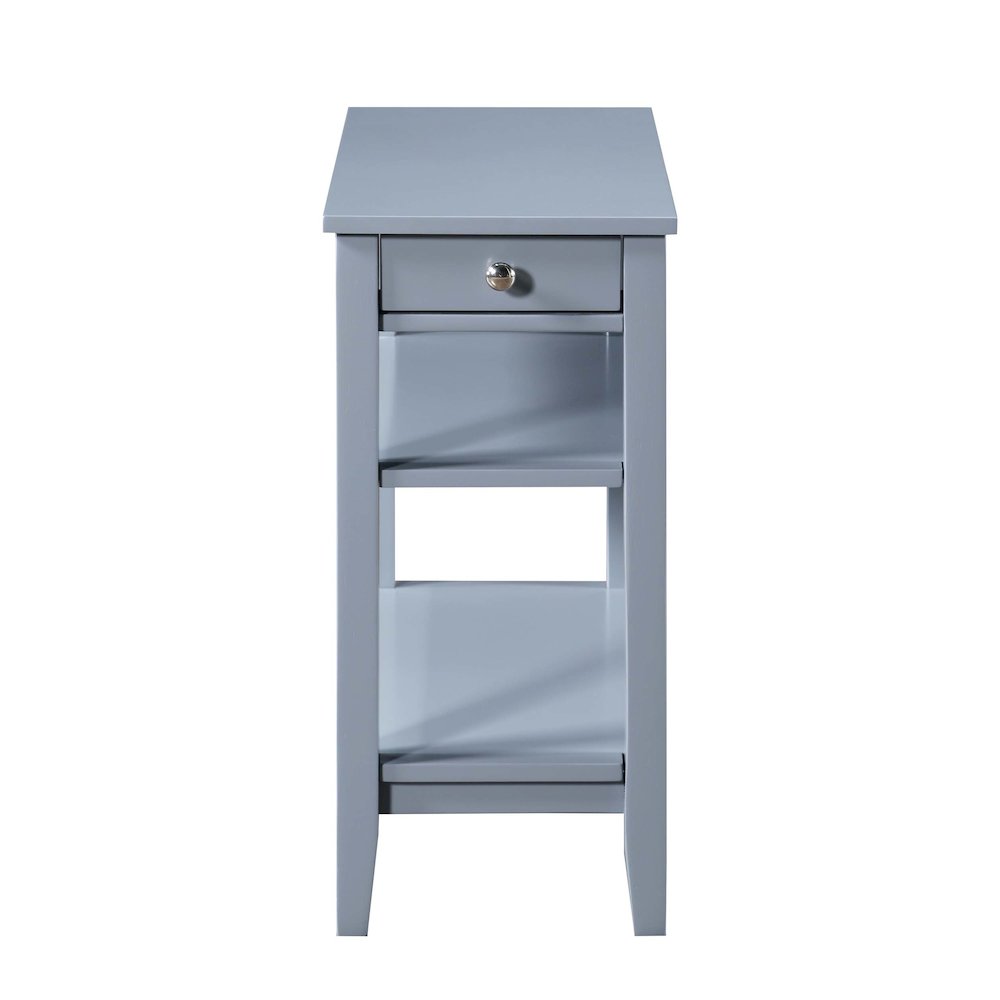 American Heritage 1 Drawer Chairside End Table with Shelves. Picture 4