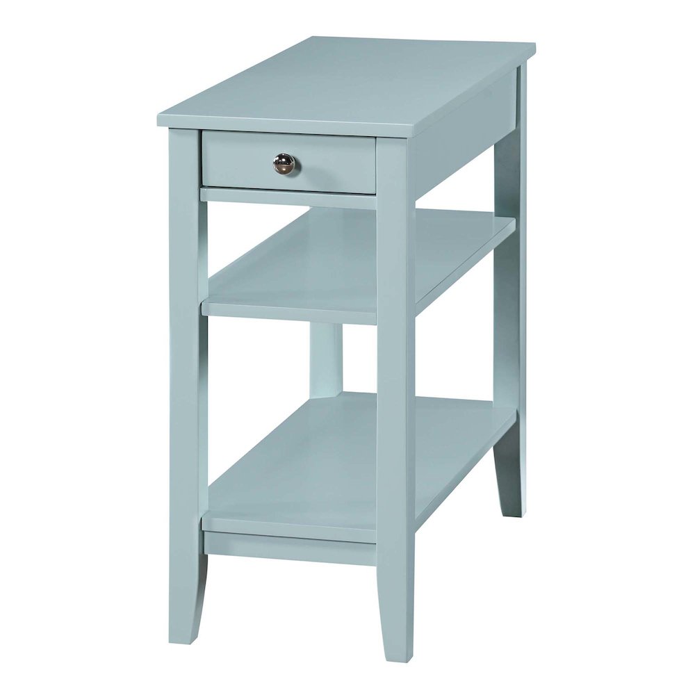 American Heritage 1 Drawer Chairside End Table with Shelves. Picture 1