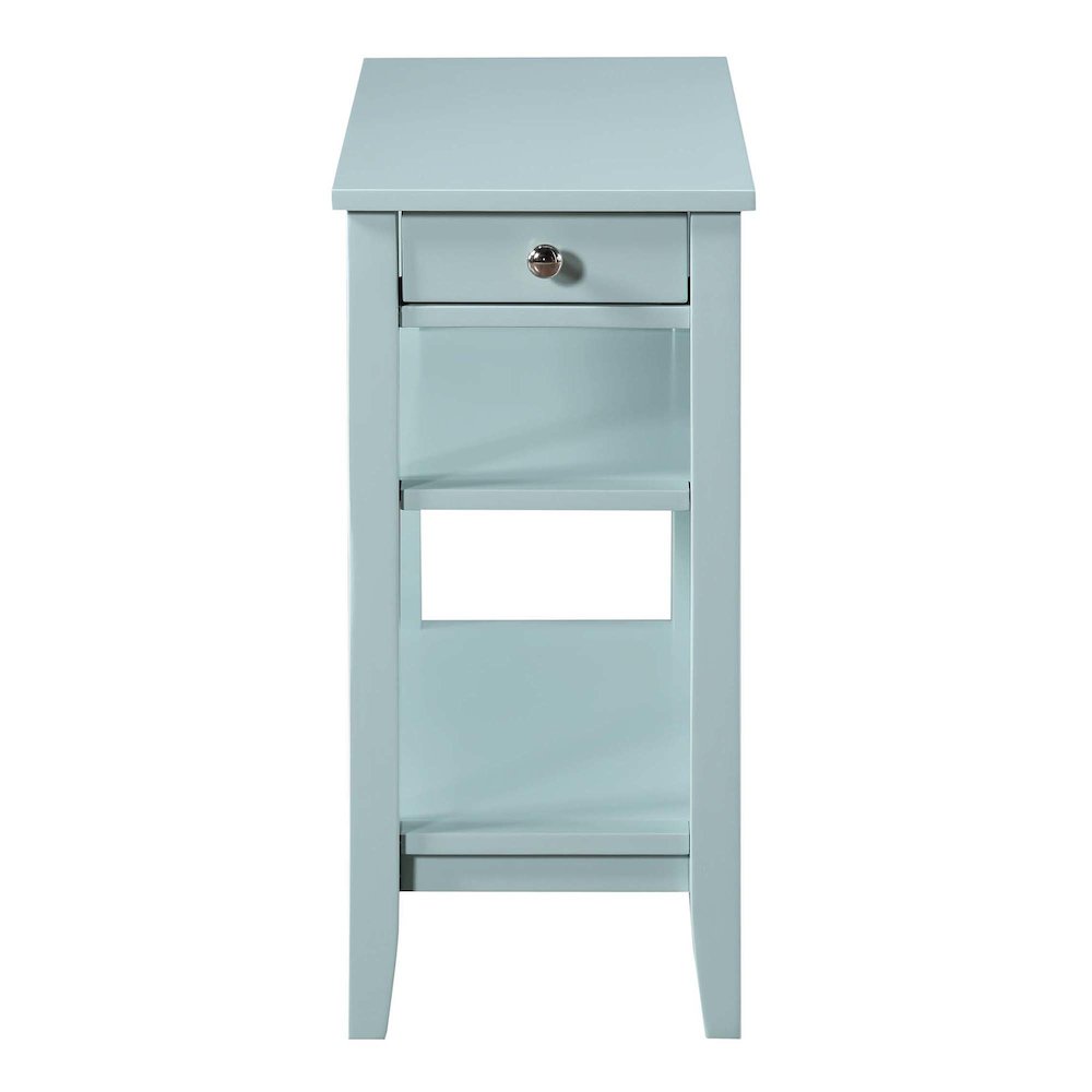 American Heritage 1 Drawer Chairside End Table with Shelves. Picture 5