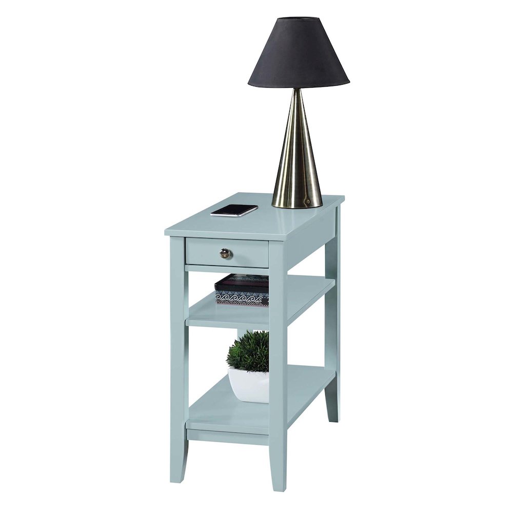 American Heritage 1 Drawer Chairside End Table with Shelves. Picture 3