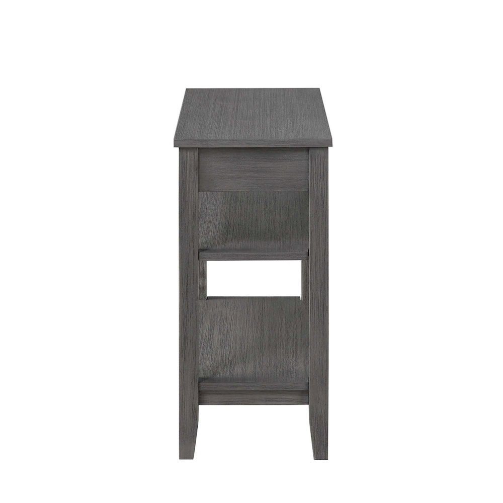 American Heritage 1 Drawer Chairside End Table with Shelves. Picture 5