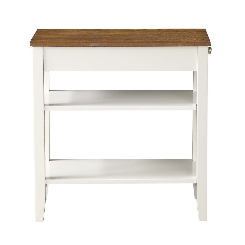 American Heritage 1 Drawer Chairside End Table with Shelves. Picture 3
