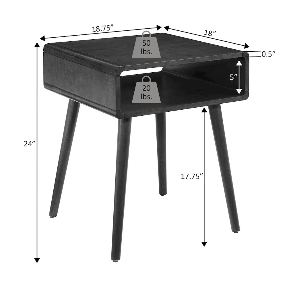 Napa End Table with Shelf. Picture 4