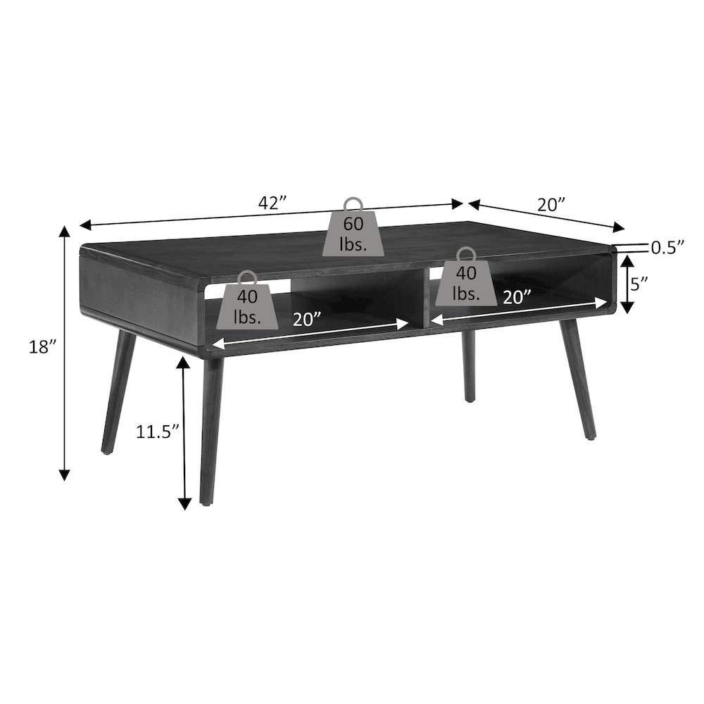 Napa Coffee Table with Shelf. Picture 6