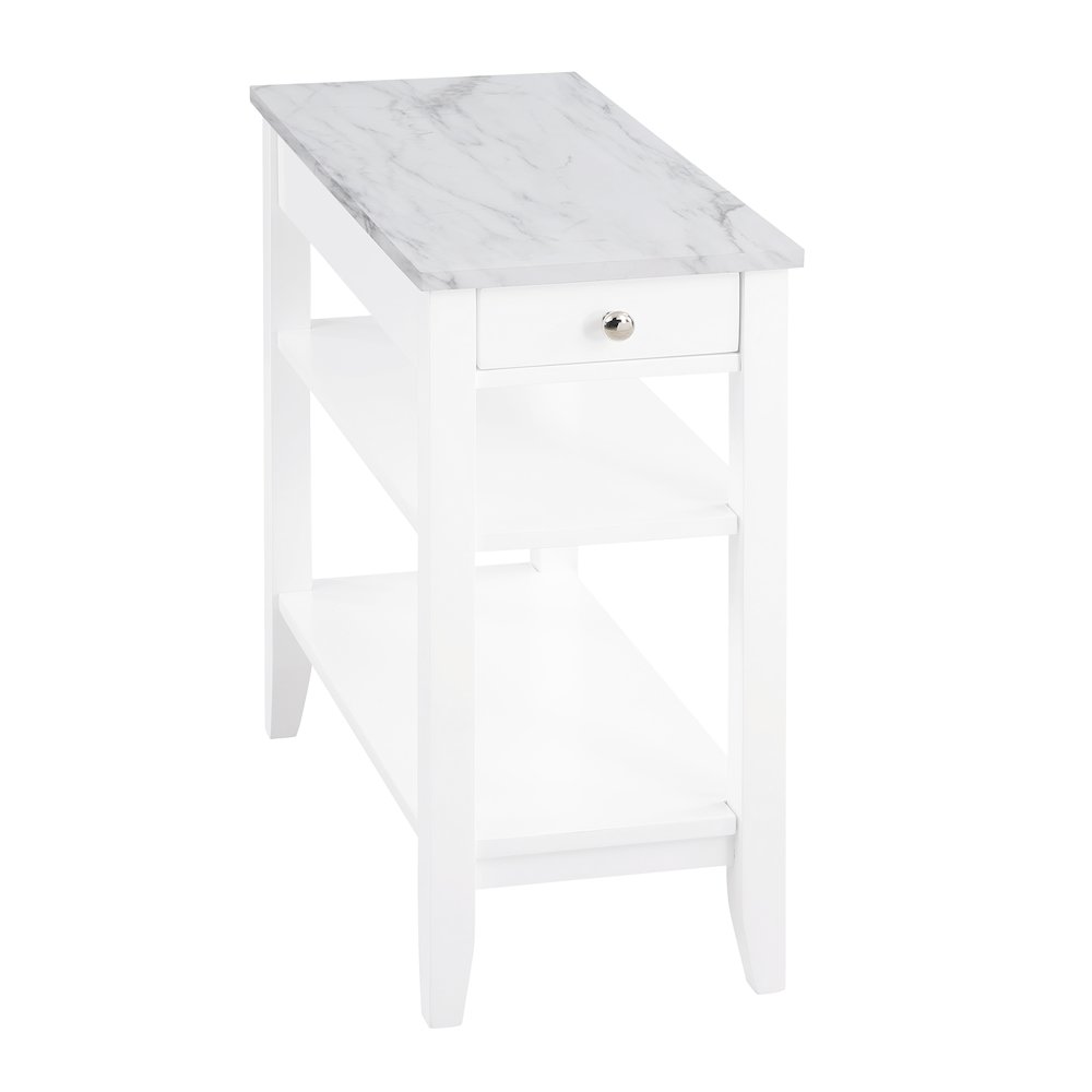 American Heritage 1 Drawer Chairside End Table with Shelves. Picture 1