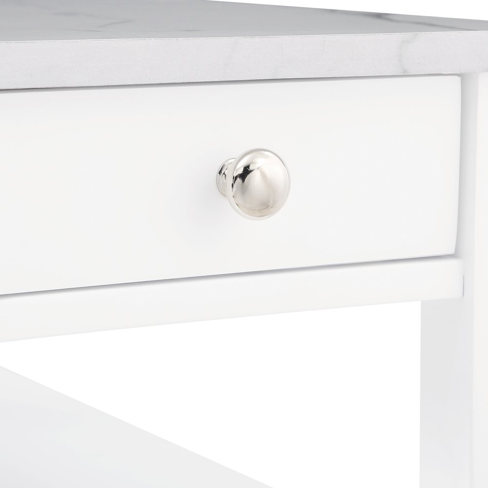 American Heritage 1 Drawer Chairside End Table with Shelves. Picture 5