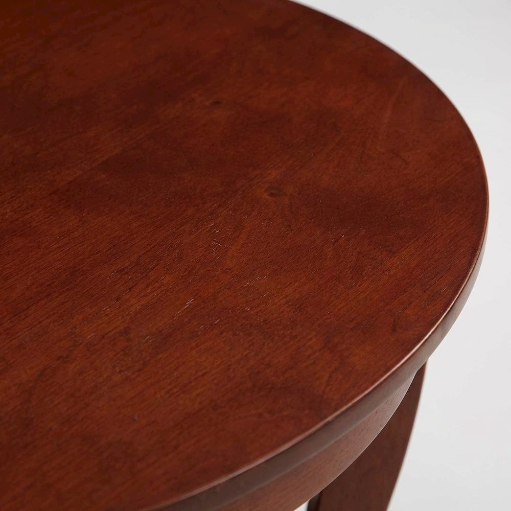 Distressed Round Coffee Table with Shelf in Classic Style, 30-Inch Diameter. Picture 5