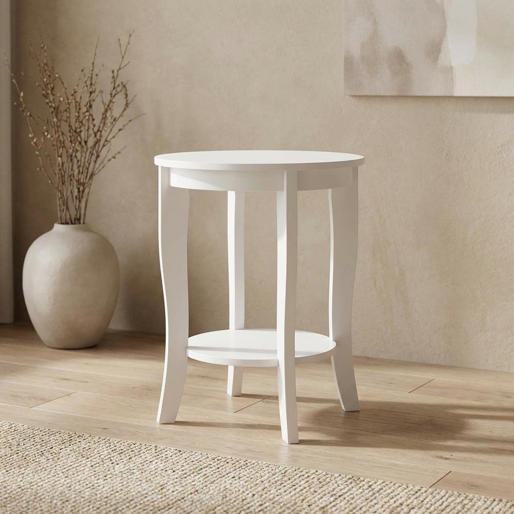 Round End Table with Smooth Surface and Compact Design. Picture 2