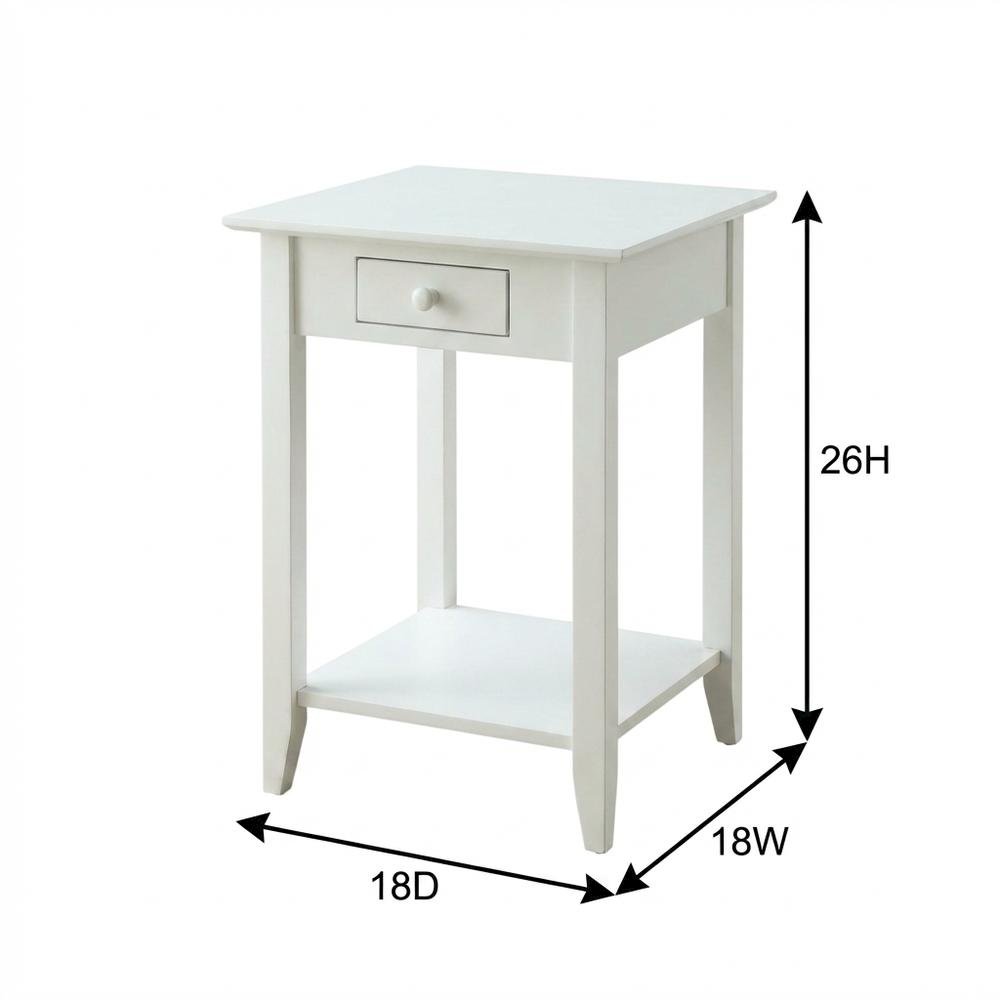 Wooden End Table with Drawer and Shelf for Living Room Use. Picture 7
