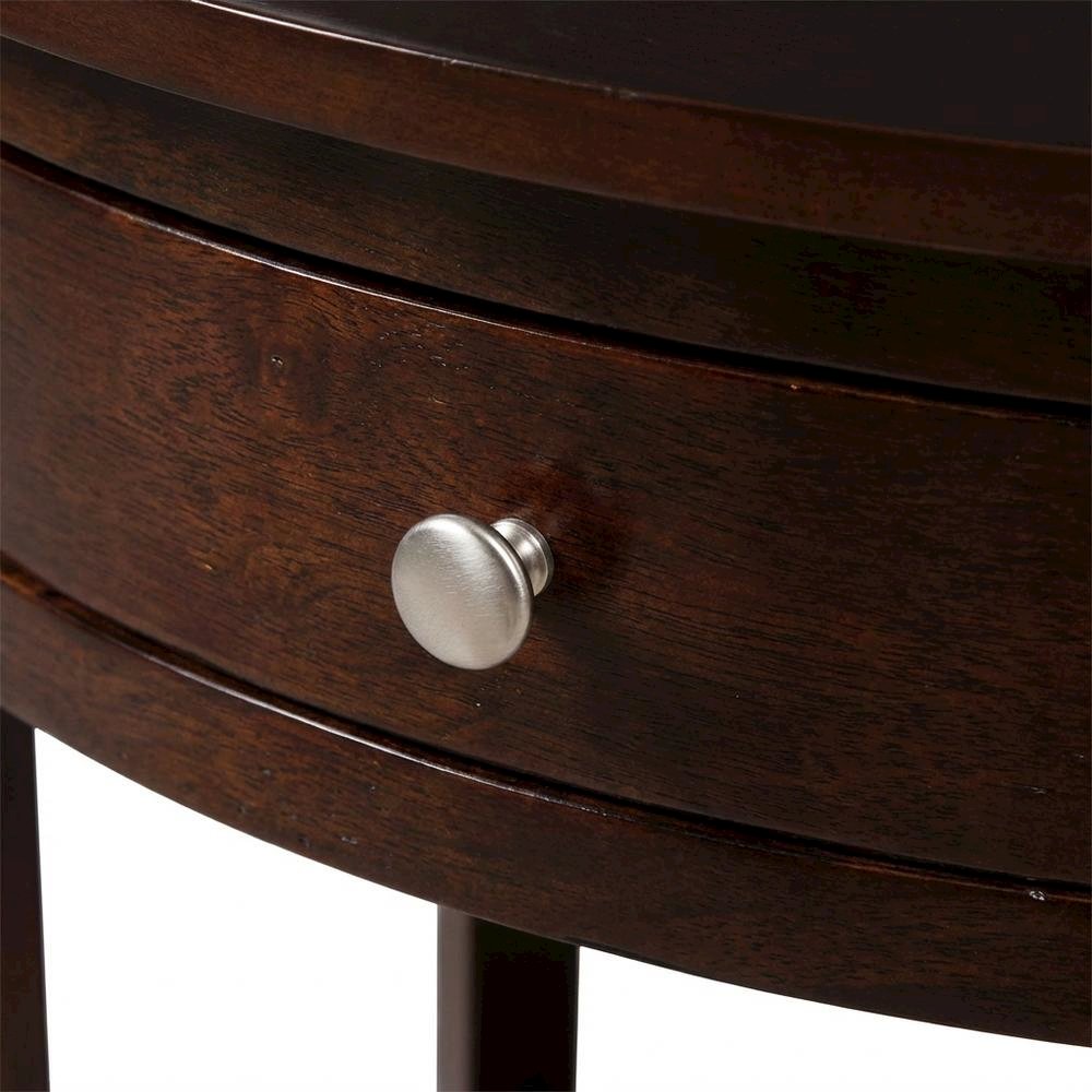 Rustic End Table with Single Drawer and Shelf for Living Room Storage. Picture 5