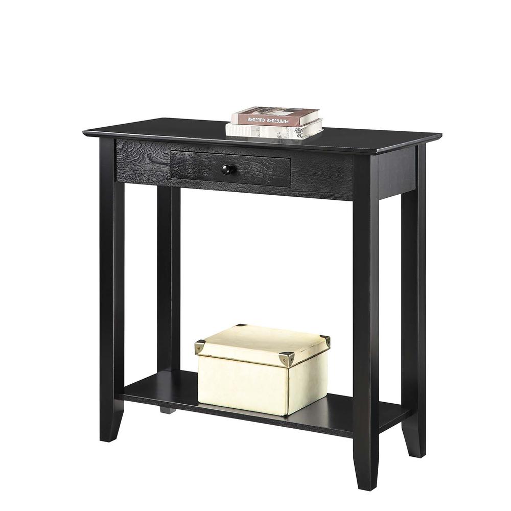 American Heritage Hall Table with Drawer and Shelf. Picture 1